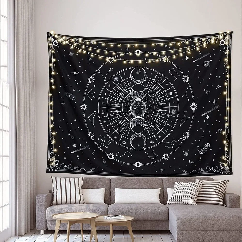 Tarot Card Tapestry Aesthetic Vintage Astrology Tapestry Wall Hanging Home Decor
